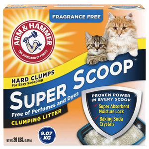 Arm & Hammer Super Scoop™ Clumping Litter, Fragrance Free - 9.07 kg