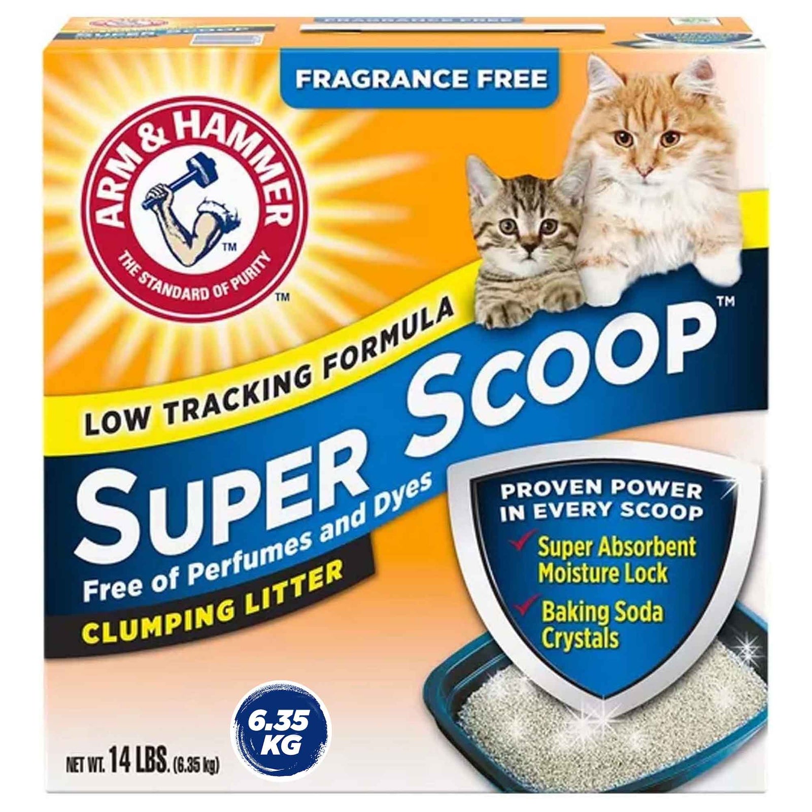 ARM & HAMMER™ Super Scoop™ Clumping Litter, Fragrance Free 6.35Kg