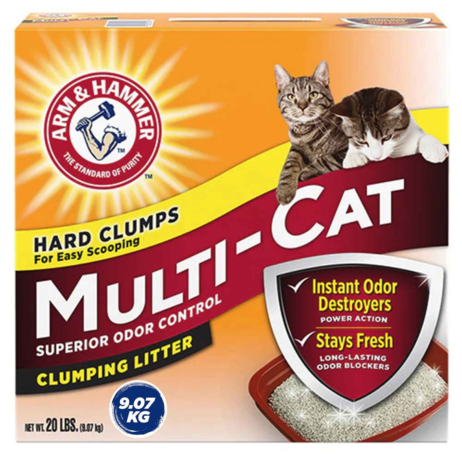 Arm & Hammer Multi-Cat Strength Clumping Litter, Original - 9.07 kg