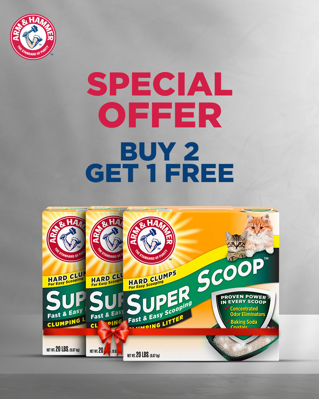 A&H SUPER SCOOP CAT CLUMPING LITTER FRESH 9.07 KG (2+1 FREE)