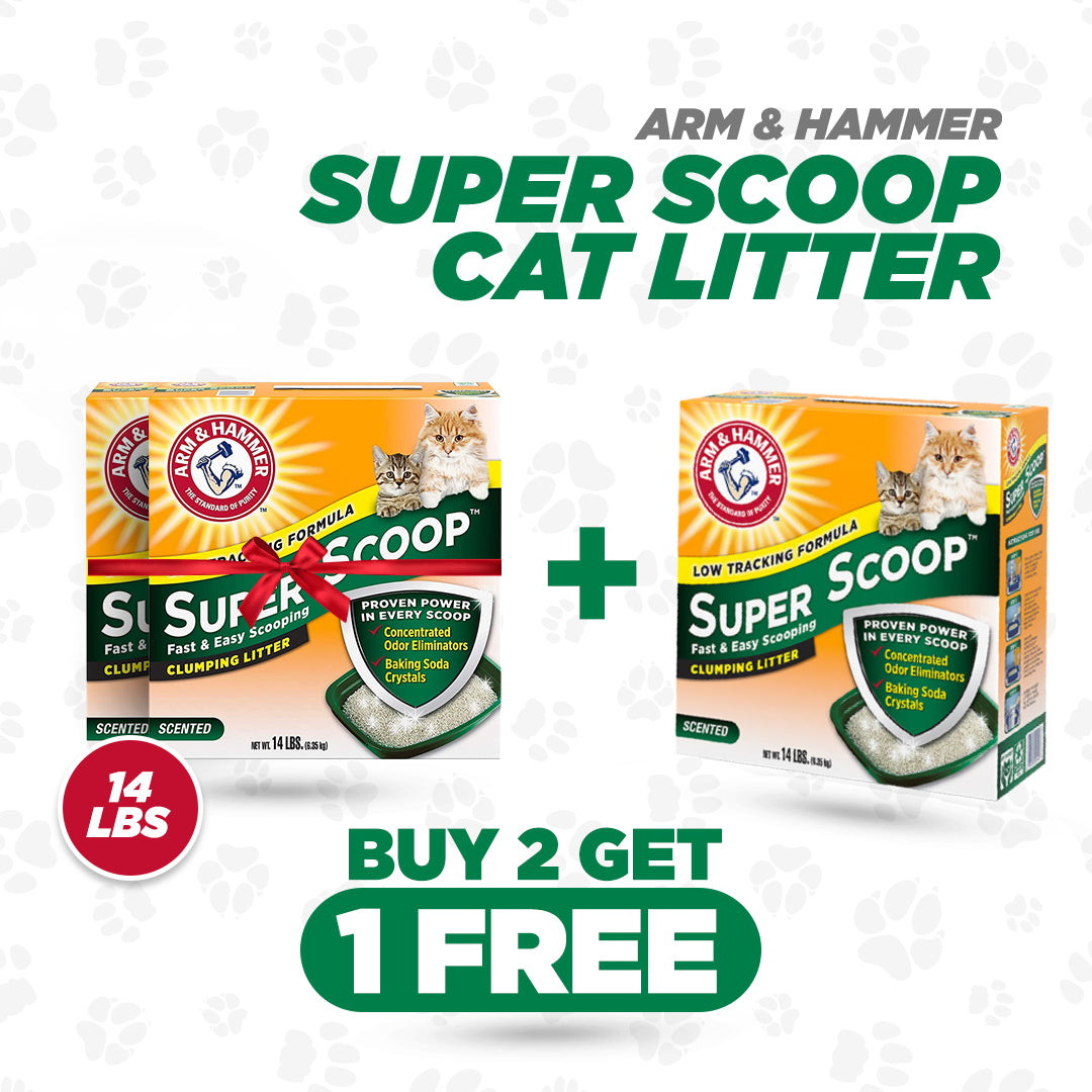 SUPER SCOOP CAT CLUMPING LITTER (2+1 FREE)